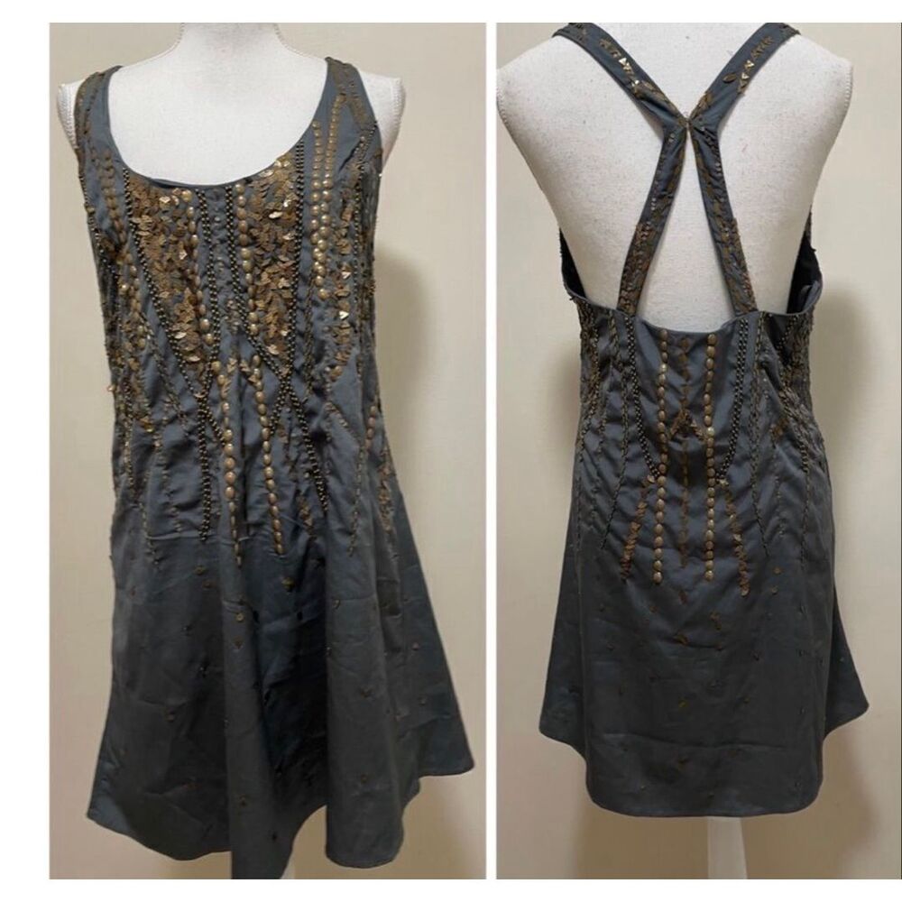 New free people Ella Embellished slip dress size M